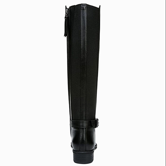 New w/Box Sam Edelman Paxten Black Leather Tall Knee High Riding Boots Size 5.5 - Picture 2 of 5